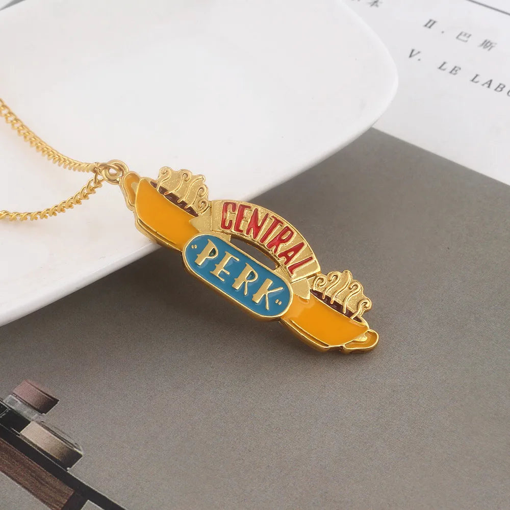 Friends Central Perk Coffee Keychain – Enamel Keyring Gift