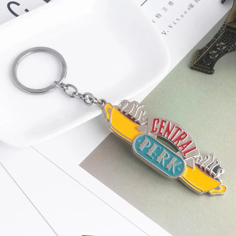 Friends Central Perk Coffee Keychain – Enamel Keyring Gift