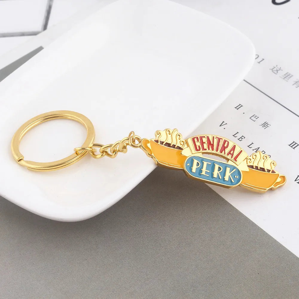 Friends Central Perk Coffee Keychain – Enamel Keyring Gift