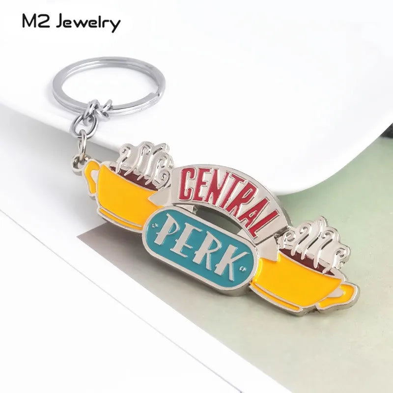 Friends Central Perk Coffee Keychain – Enamel Keyring Gift