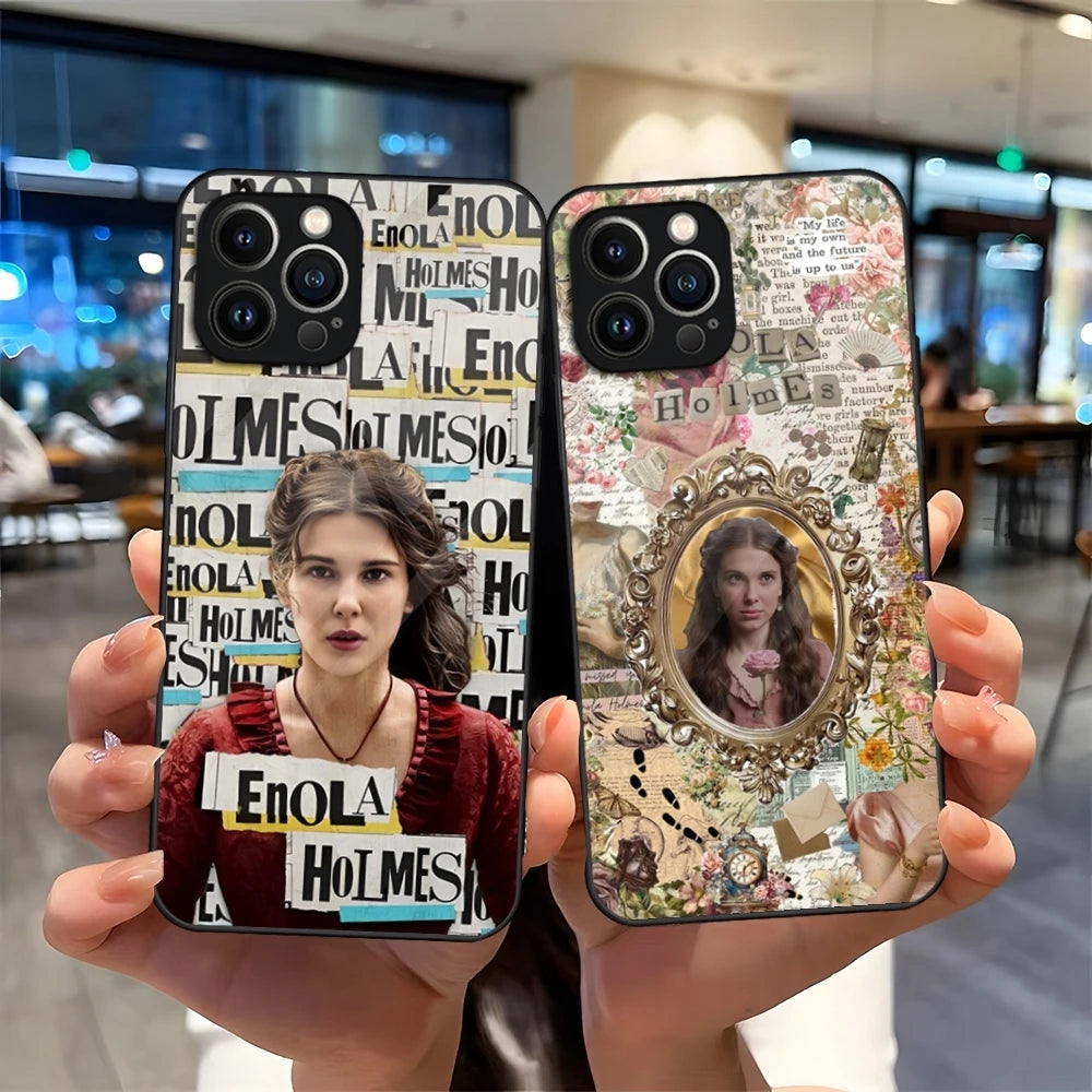 Enola Holmes 2 Phone Case For IPhone 13 15 17 16 14 12 11 Pro XS Max Plus Mini X XR Tempered Glass Coque