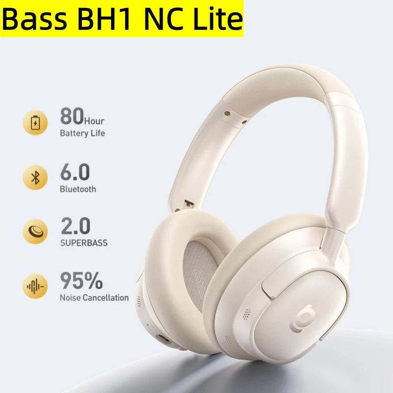 Baseus EH10 NC | Bluetooth 6.0 | 45dB ANC | 80H | Spatial Audio Over-Ear Headphones