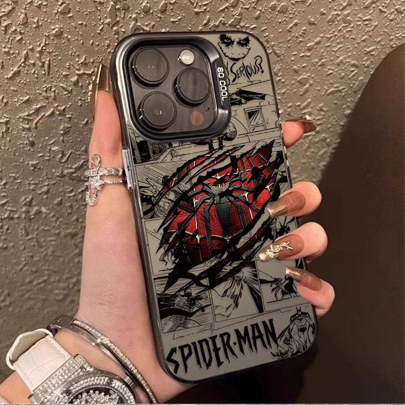 Marvel Hero Spider Man Phone Case For iPhone 17 16e 16 15 14 13 12 11 mini Pro Max X XR XSMAX 8 7 Air Plus Anti Fall Matte Back