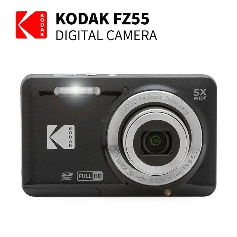 Kodak PIXPRO FZ55 | 16MP | 5x Optical Zoom | 28mm Wide Angle | 1080P Full HD | 2.7" LCD | Vlogging Camera