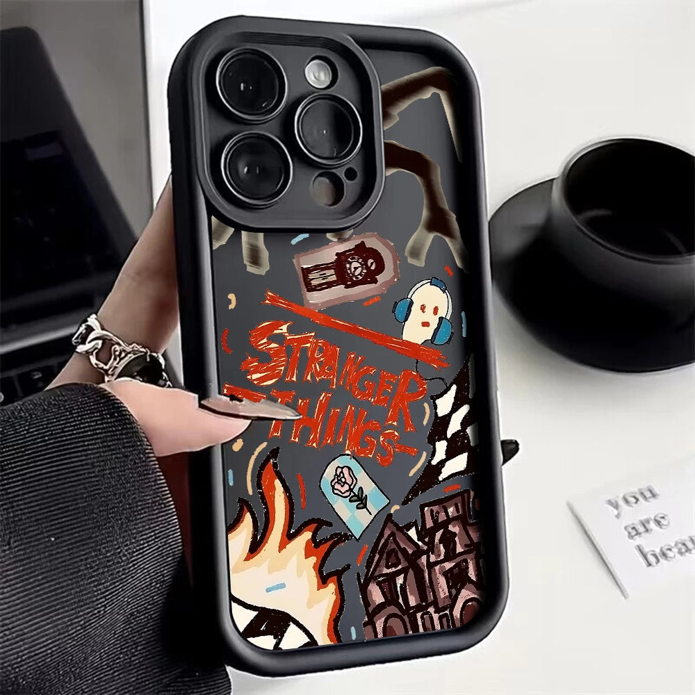 Cool Strange Things Letters Phone Case for iPhone 17 16e 16 15 14 13 12 11 Air Pro Max Mini XR XS X 7 8 6 6s Plus Soft TPU Cover