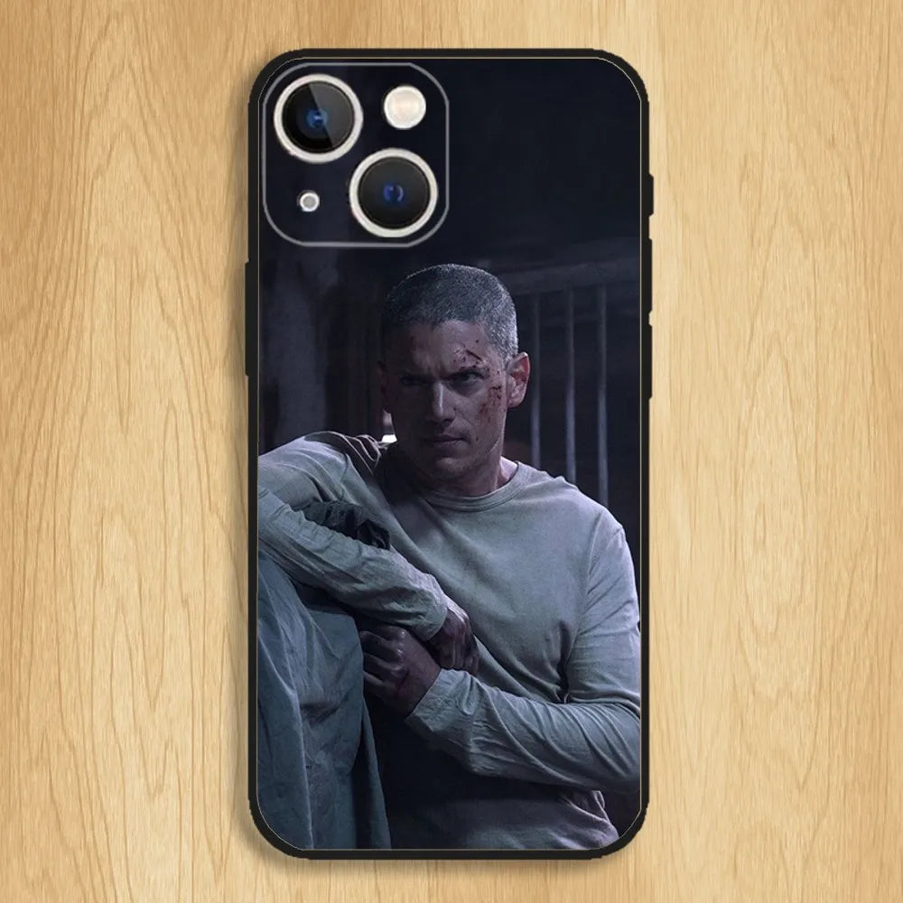 Prison Break TV Series Phone Case For iPhone15,14,13,12,11,Pro,Max,Plus,Mini,X,XS,XR,8,7,6,S,Plus,SE Soft Black Case
