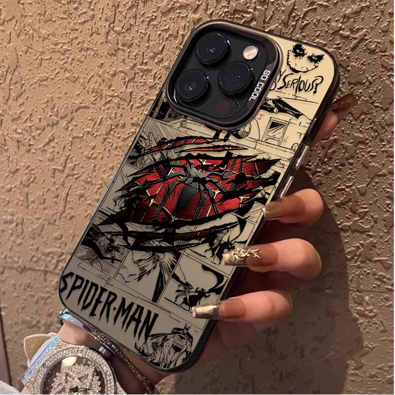 Marvel Hero Spider Man Phone Case For iPhone 17 16e 16 15 14 13 12 11 mini Pro Max X XR XSMAX 8 7 Air Plus Anti Fall Matte Back